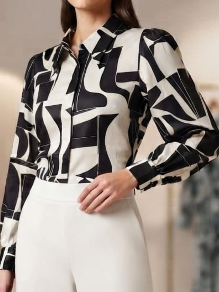 ModaFesta -smart formal satin shirt